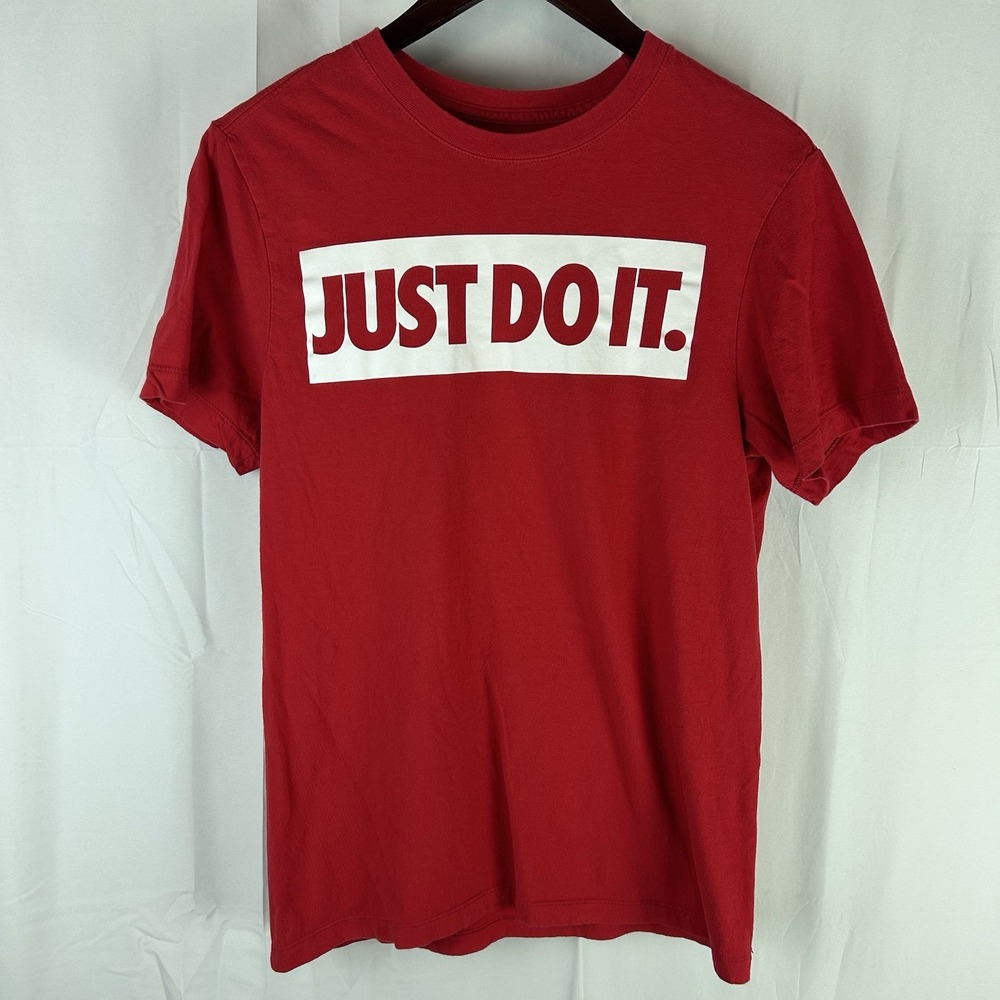 The Nike Tee Shirt Size Small JUST DO IT Red‎ Crew Neck T Shirt